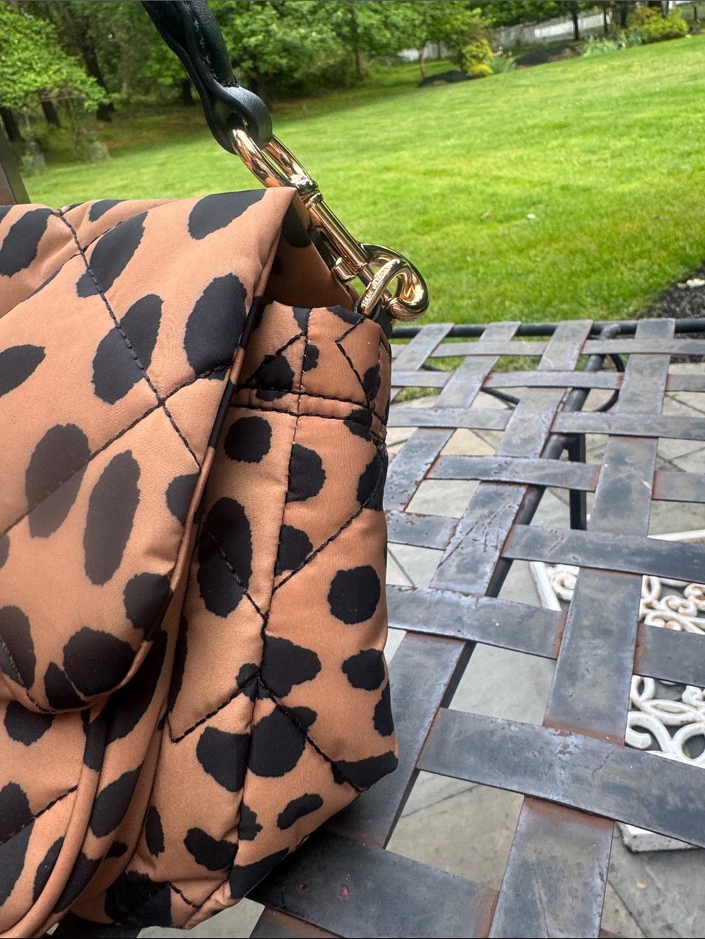 Marc Jacobs Quilted Leopard Crossbody Bag - Tan/Black - Picture 2 of 5